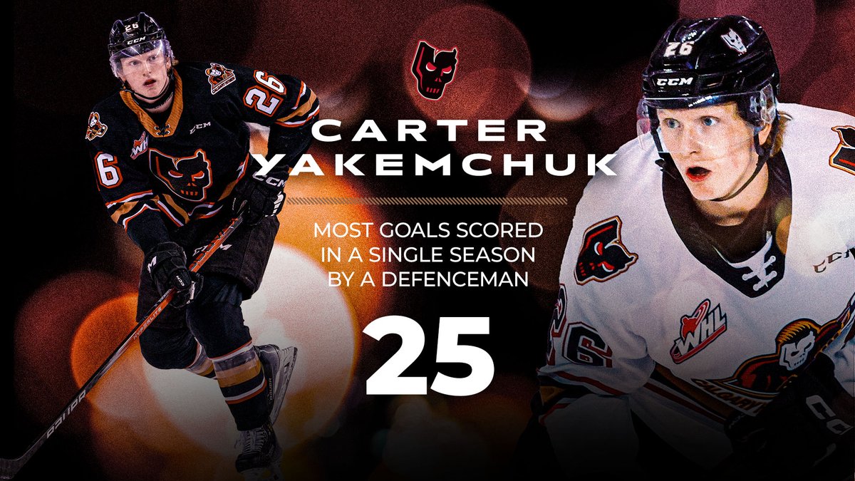 HISTORY ‼️ Carter Yakemchuk has officially surpassed Jake Bean for the franchise record for most goals in a single season by a defenceman with 25.
