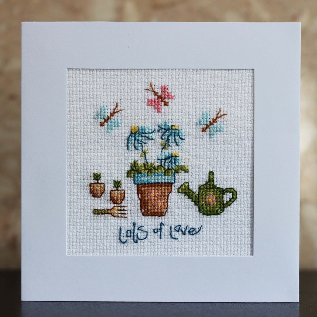 In the garden -A Cross stitch greetings card for all occasions and perfect for any loved one #craftersmarketuk crafters.market/listing/in-the… via @_cmuk #MothersDay #greetingcards