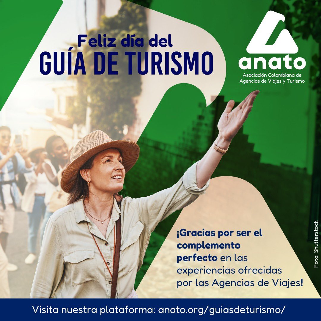 Feliz día a las personas que a través de su conocimientos muestran y promocionan nuestros destinos turísticos y culturales a través de las #AgenciasdeViajes, nuestros mejores aliados! #GuíadeTurismo <a href="/AnatoNacional/">ANATO Nacional</a> <a href="/MincomercioCo/">MinComercio Colombia</a>