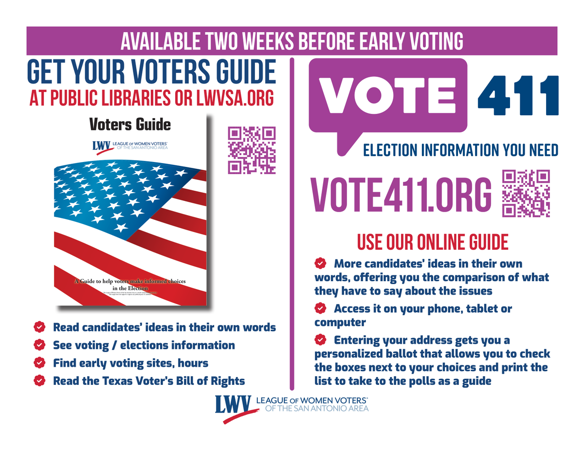 OzunaLibrary's tweet photo. It's an election year and early voting has started. Vote in Ozuna 102. Find out about voting and elections at https://t.co/Q9OkPYdDs2 and about candidates and their positions by using the League of Women Voters Voting Guide at https://t.co/DCwH33ihI6 https://t.co/WhR804vnI9
