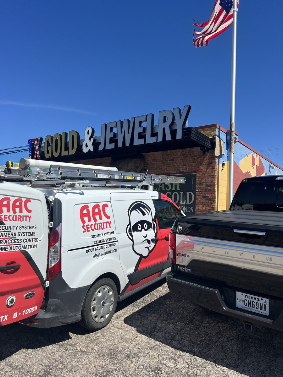 Go buy and say hello to Charles at TX Gold &amp; Jewelry. Thanks for letting us install your new security system