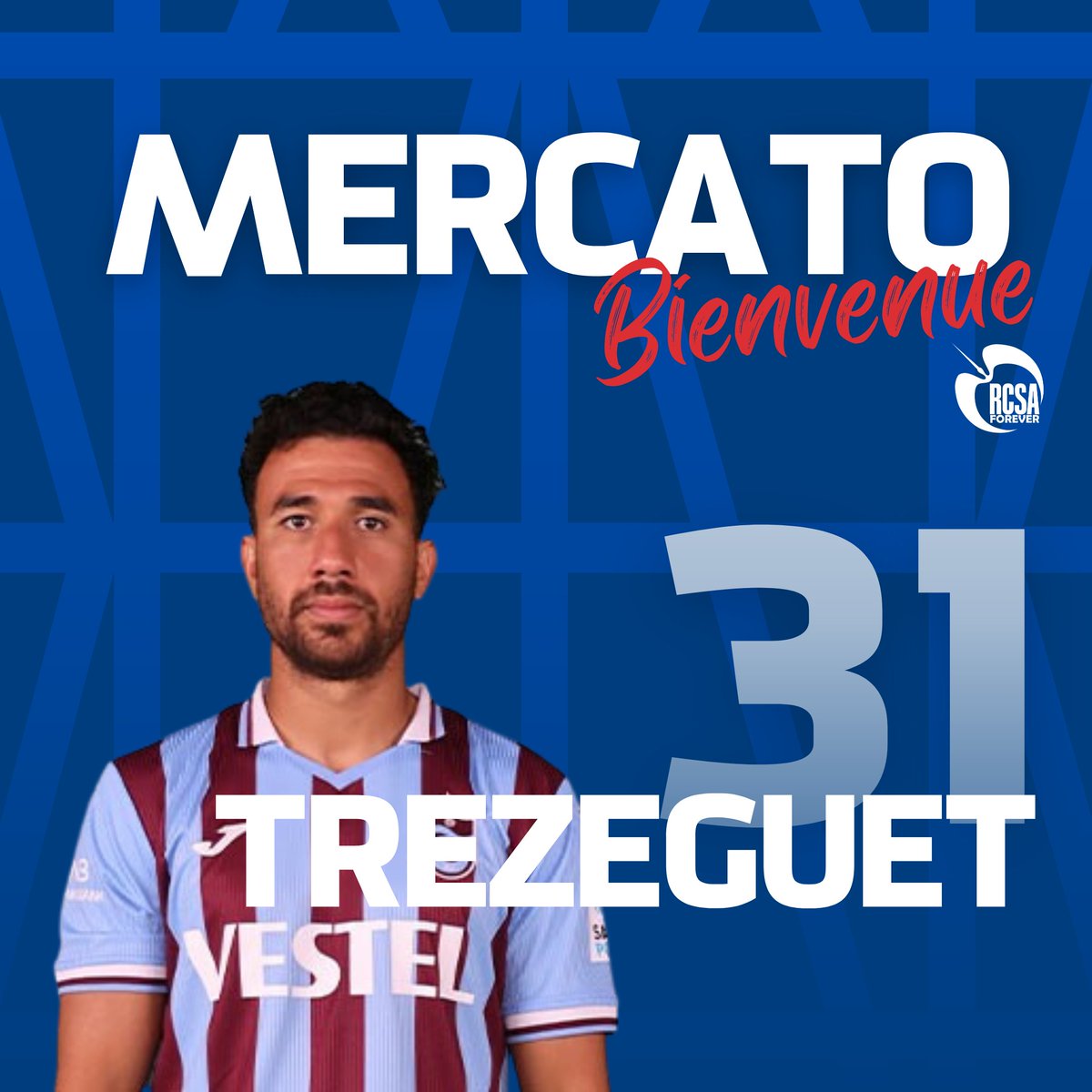 RCSA_RP's tweet photo. 📢MERCATO

Trézéguet est Strasbourgeois 🥨

L'ailier égyptien s'est engagé avec le RCSA, en provenance de Trabzonspor 🟦⬜️ https://t.co/lshJqZQNuL