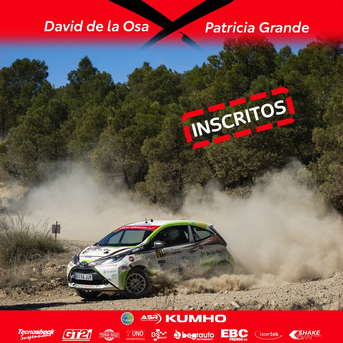 KobeMotorsport's tweet photo. 📝 Inscritos Copa Kobe Rallyes 2024 📝
David de la Osa 🤝 Patricia Grande
#kobemotorsport #copakobemotor #copakobe #lacopakobemola https://t.co/g0U7Xs76MK