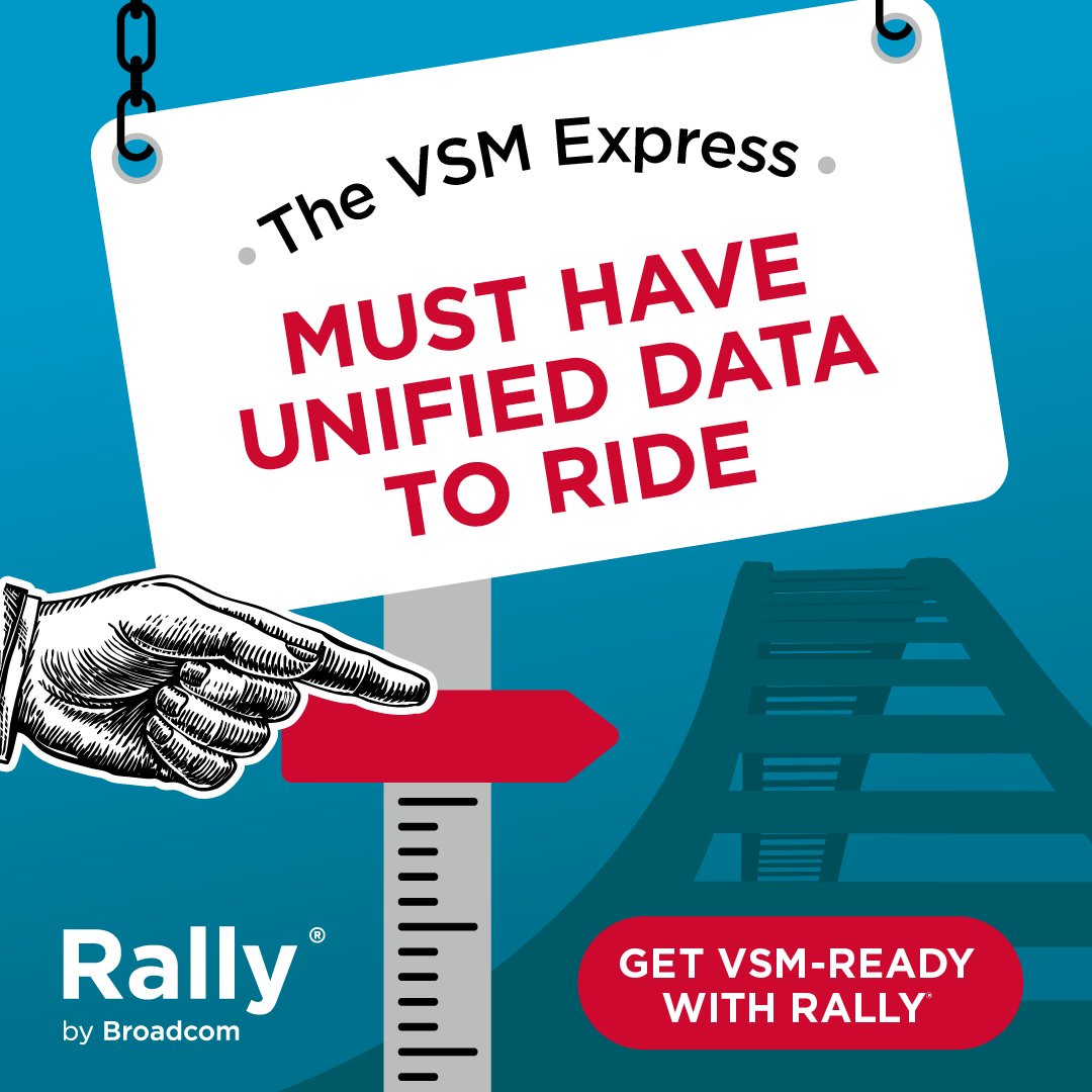 #VSM depends on end-to-end visibility. Rally® is the only #AgileManagement solution that can manage and steer delivery as it happens by aggregating & clearly presenting data from all your global teams. Learn why Rally is a pillar of VSM. 🎢 
@BroadcomVSM bit.ly/3ULireQ