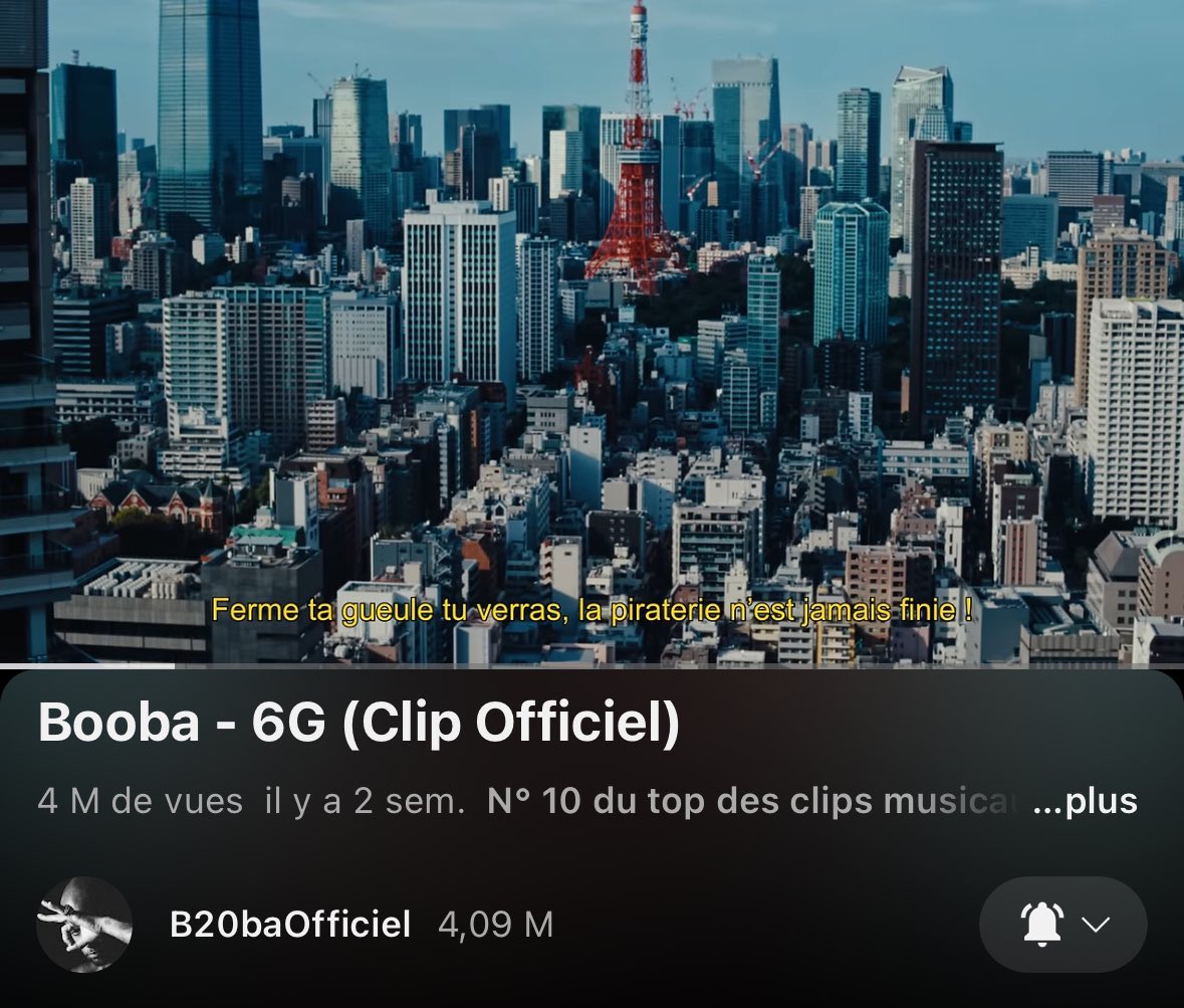 k0pp_92's tweet photo. Le clip 6G de Booba vient de dépasser les 4 millions de vues 🙌🏽🏴‍☠️ https://t.co/v7JobqcPK6