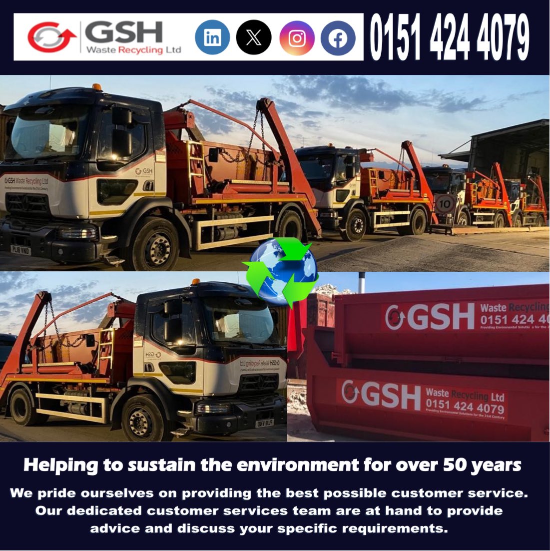 Hope everyone is having a good Wednesday evening! 

Did you know you can book domestic skip hire online 📲💻
♻️Book a 4 tonne skip 
♻️Book a 8 tonne skip 
gshskips.co.uk 
♻️♻️  👷‍♂️
#waste #recycling #skiphirenorthwest 
#widnes #warrington #sthelens #liverpool #runcorn