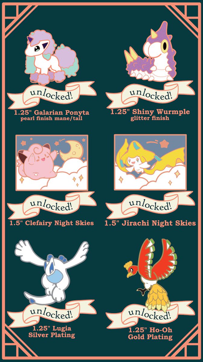 cafeaubun's tweet photo. ✨Page one complete!✨

The first 6 pins are all unlocked!
Gengar is in progress with about $200 to go!

A bit more than a week left to get these pins at a discounted rate!

https://t.co/2U6h7i8H5X https://t.co/6uy6y92B0m