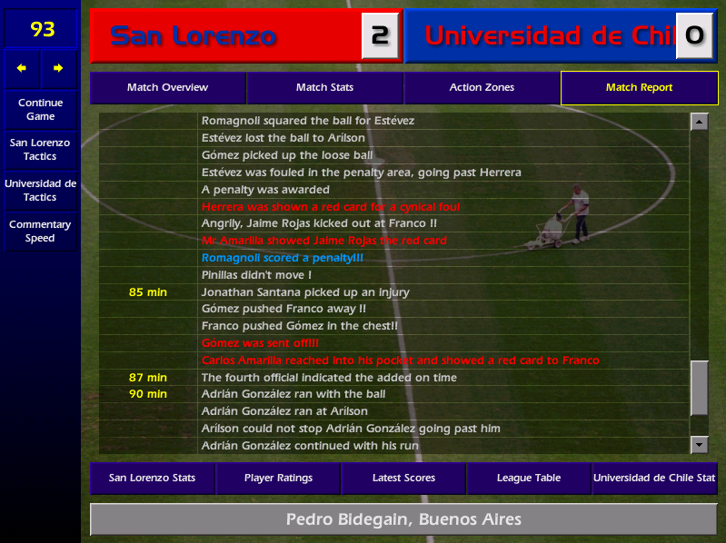 Classic South American tilt here...