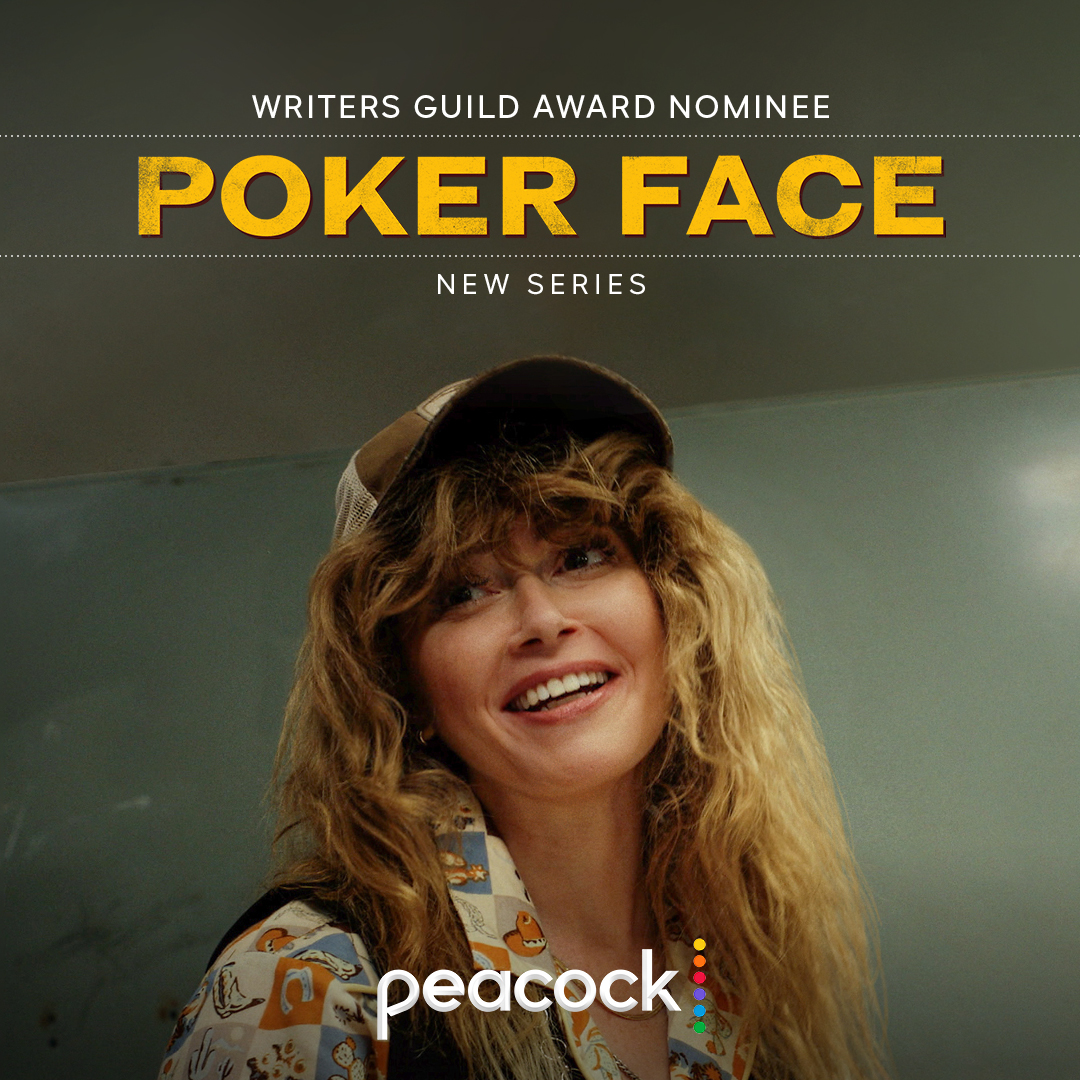 This one means SO MUCH @WGAwest.  Big love to our #PokerFace creator @rianjohnson, Charlie herself @nlyonne and my sister partner @lillazuck. Our staff is amazing, so well deserved @ChrDowney @KitBoylan @wyattcain @CharliePeppers3 #aliceju #joelawson #csfischer