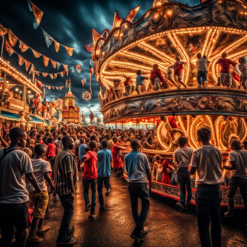 Lively Carnival Scene #carnival #people #FunFair #CarnivalMagic #ColorfulCelebration #ai #digitalart #art #artificialintelligence #aigenerated #generativeai #machinelearning #aiart #aiartworks #aiartistcommunity #aiartist