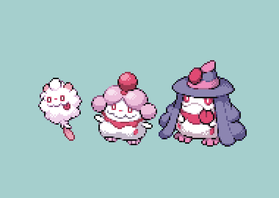 ニャスパー　ニャオニクス　ペロッパフ　ペロリーム　ポケキュン fakemon #オリポケ ペロッパフ・ペロリーム・ペロンジョ。
