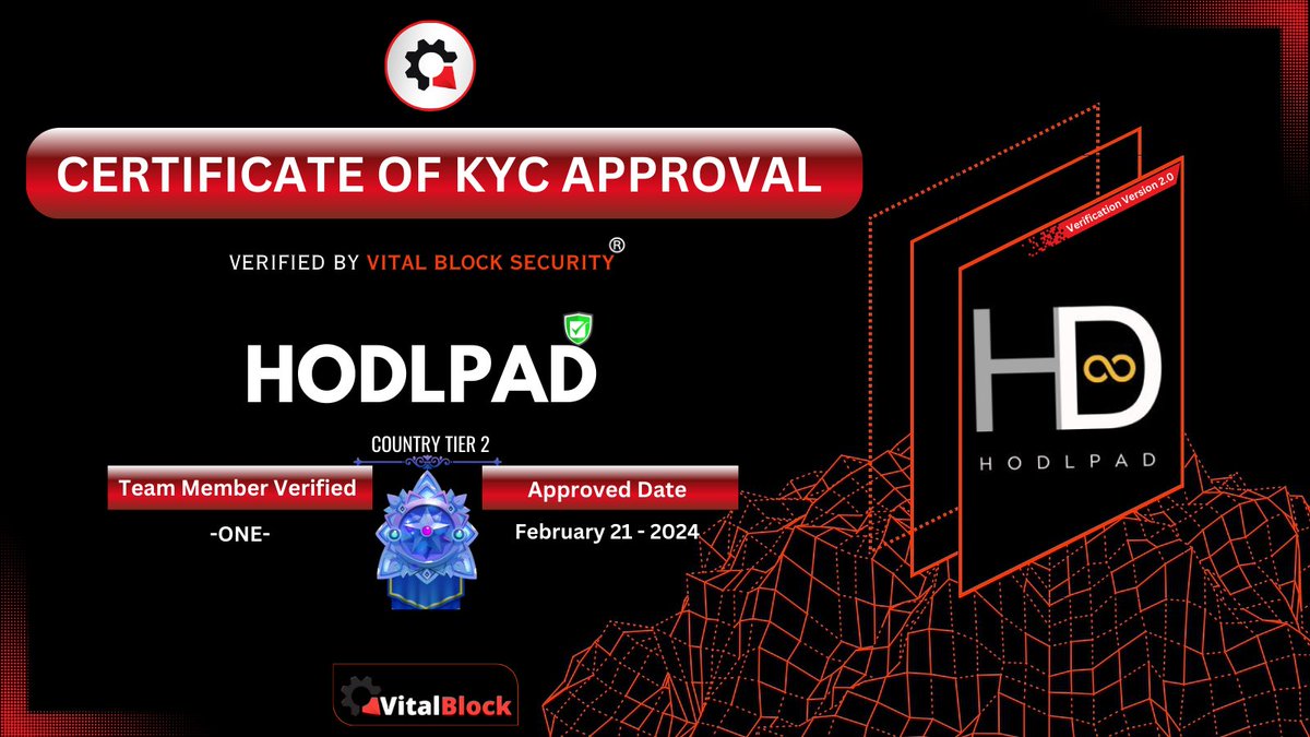 VB_Audit's tweet photo. @VB_Audit Has Completed The Project KYC Verification Of @HODLpad #HODLPAD
π KYC CERTIFICATION π‘οΈhttps://t.co/XX26gKMqA8
π https://t.co/bbZu2tu3DP
βοΈ Book Services @vb_Audit
#Teamkyc #Crypto #KYC #BNBβ―β―β― #Cryptocurrency #Binance https://t.co/nQUROPN3Ph