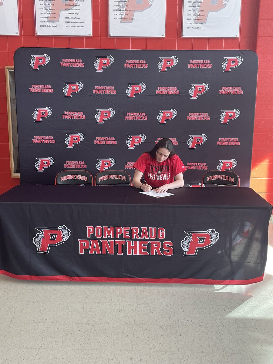 Pomperaugsports's tweet photo. Congratulations to  Pomperaug’s Elizabeth Raefski on her decision to attend and play softball at Dickinson College next year! https://t.co/vUJlA2Lr0v
