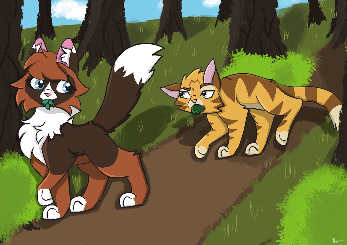 NelanellE's tweet photo. First post on here featuring art of my two oc’s.
#warriorcats #ocart https://t.co/a83pfcJ9v8