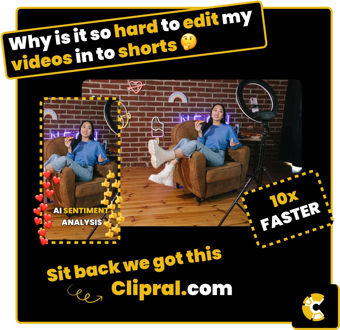 Oh man.. It's so hard, to make good reels!! 😖 How do people do it??  🤯Let us let you in on a little secret!!  👉 clipral.com