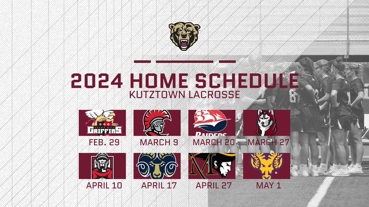 Check out our home schedule! We hope to see all our fans in the stands! Home opener just 8 days away! 

#UNSATISFIED. | 🐻🥍