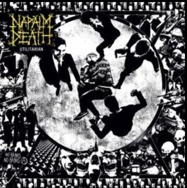 octopuspantleg's tweet photo. #AlbumADayForAYear 52/366. Top 5 #NapalmDeath albums that aren't the first two. #3 This one is incredible! When it came out I thought it was the best album they ever did. John Zorn on the sax is fucking dope!! #Utilitarian https://t.co/XZxwQq2ayB