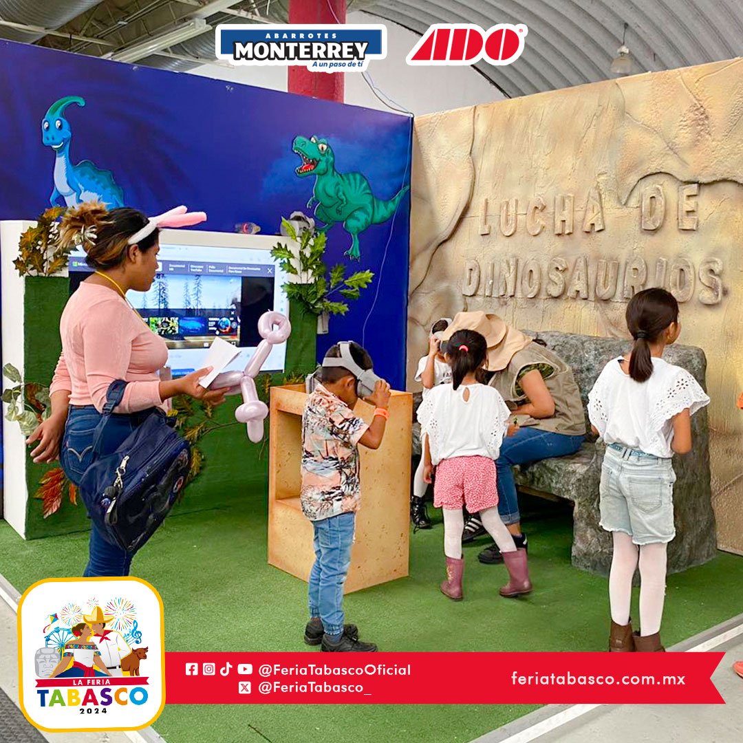 FeriaTabasco_'s tweet photo. Hace un año, en la Feria Tabasco, la tecnología logró convertir a los más peques en arqueólogos por un día 🔍🦖 ¿Tuviste la oportunidad de disfrutar de esta experiencia? Déjanoslo saber 👀👇

#ViveLaAlgarabía #FeriaTabasco2024 #Familia #Diversión #Cultura #ADO #AbarrotesMonterrey https://t.co/jBGiGJAtoZ