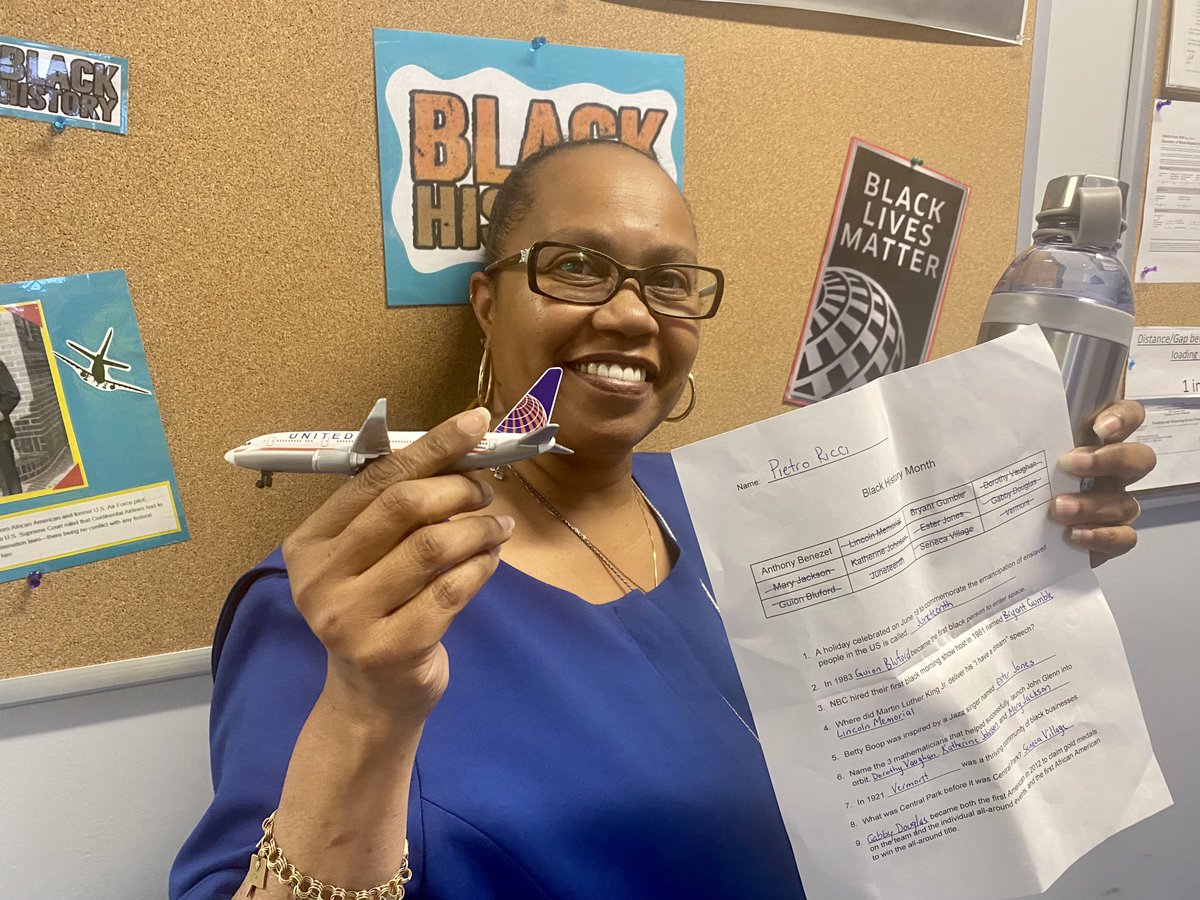 #BlackHistoryMonth Spotlight goes to Tamiko our Lead @RSWAirport as she engages our Team to learn about notable, influential & inspiring Black Americans. She developed a quiz that is very educational & offered @United gifts to participants.@jacquikey @LouFarinaccio @scarnes1978