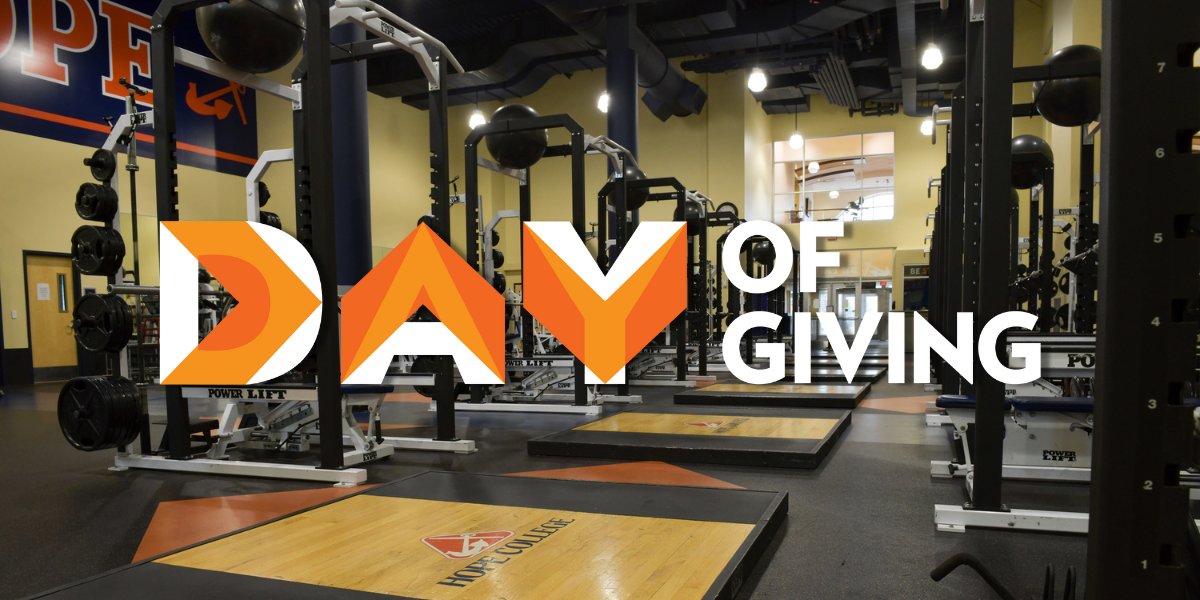 💪💪 It's time to do some heavy lifting and support Hope College's Day of Giving! Give to what you love now until Friday, Feb. 23, at noon. Please consider a gift to the Hope Athletics Orange and Blue Fund or Hope College Streaming Services. hope.edu/give2hope #Give2Hope