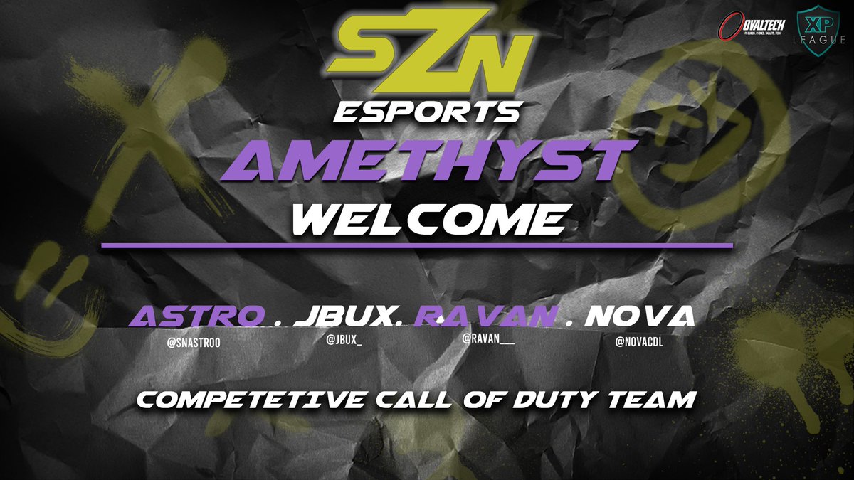 Sznesportscod's tweet photo. welcome @NovaCDL @SnAstroo @Ravan___  @jbux_
our newest team to be competing for @Sznesportscod 
make sure to drop the boys a follow! 🟡🟡 https://t.co/nvHB2mPQTG