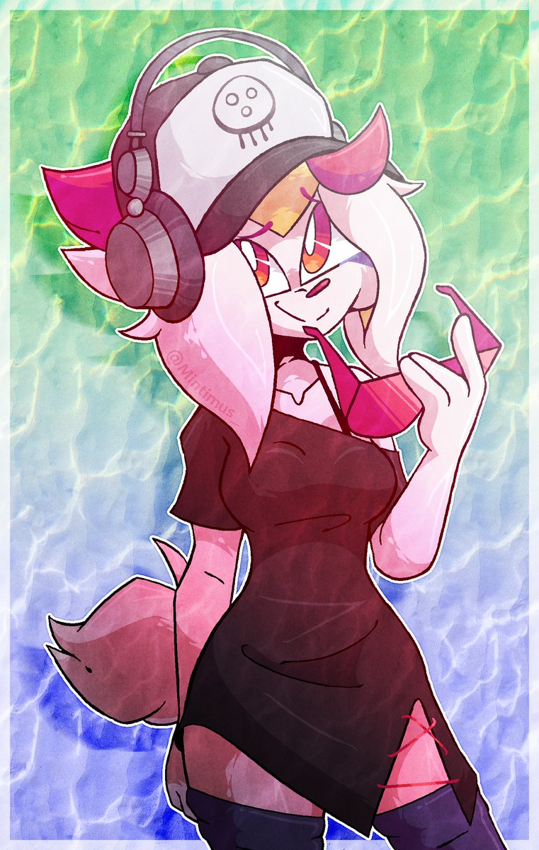 Cinderace #Pokemon - Side Order is finally releasing today, I'm so excited!! I drew Ash in Acht's outfit :3 #Splatoon3 #SideOrder