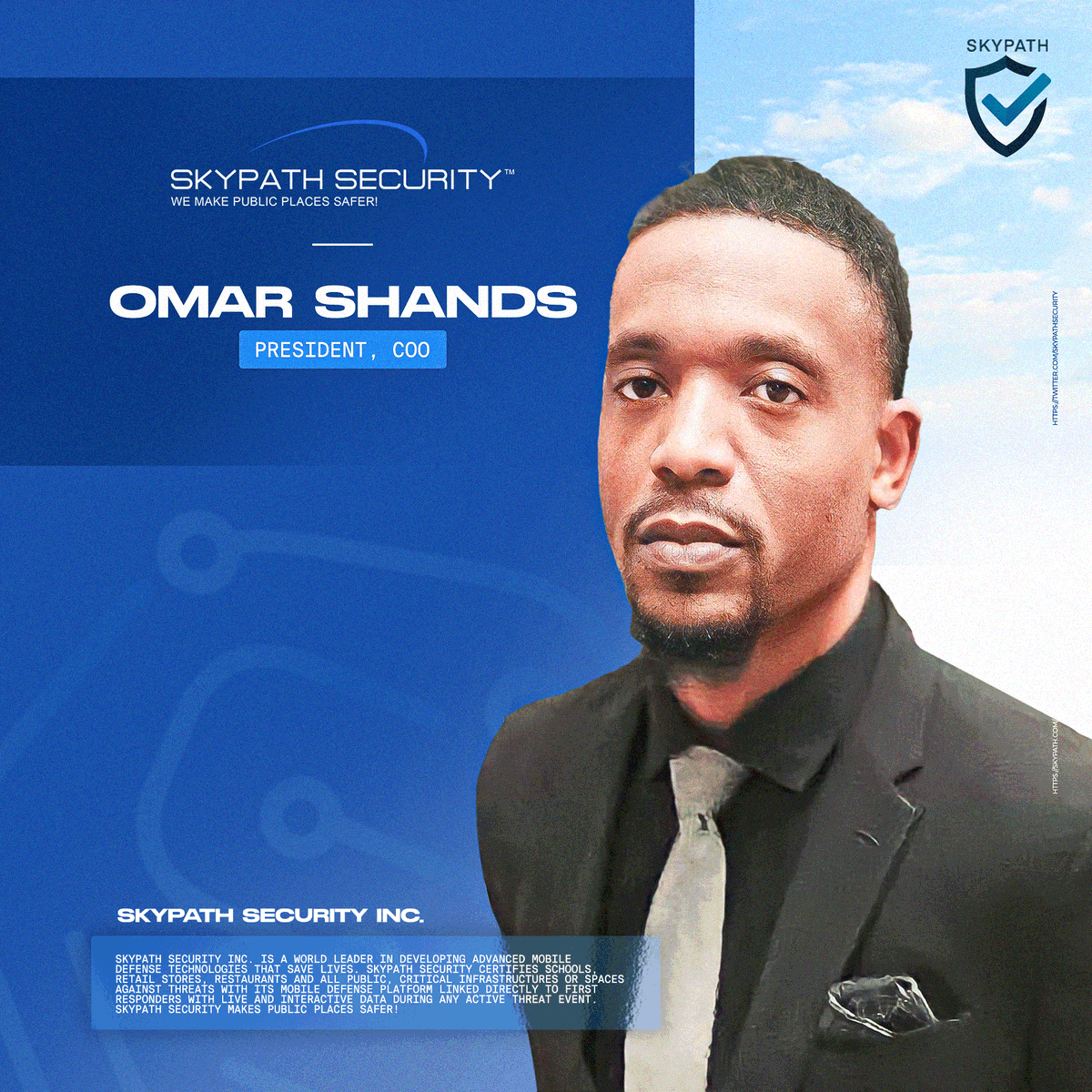 🚨Team Spotlight🚨

Introducing Omar Shands, President of Skypath Security!

Omar has 15+ years of experience in regulatory compliance and risk management for the financial services, decentralized finance, fintech startup, and security industries. He has worked for and advised