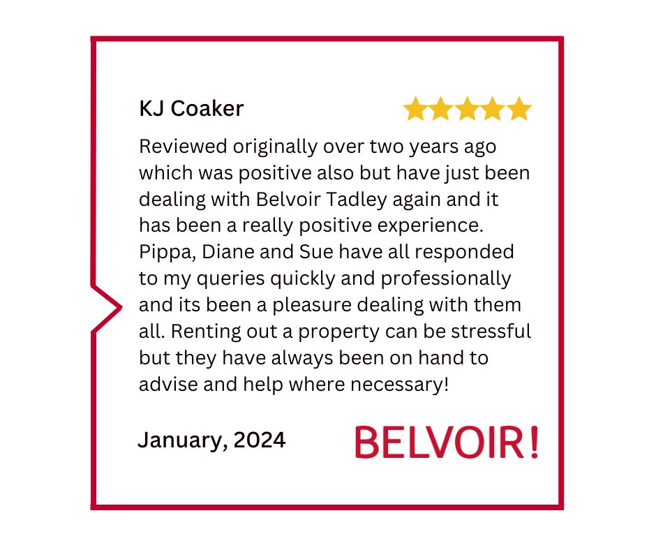 Belvoir_Tadley's tweet photo. 🏡 We are so grateful for yet another 5 star review! 🤩 Thank you for sharing. 

#BelvoirTadley #PropertyIsPersonal #Lettings #Property https://t.co/P9JwXczo9U