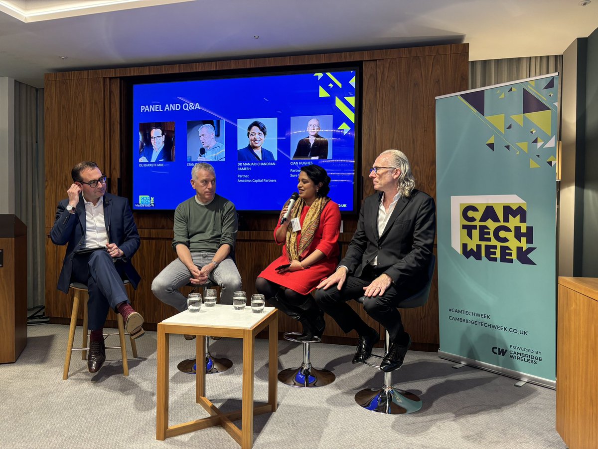 Russ Shaw CBE (@russshaw1) on Twitter photo Great panel discussion about Cambridge and <a href="/CamTechWeek/">camtechweek</a> featuring <a href="/stanboland/">Stan Boland</a>. Manjari Chandran-Ramesh <a href="/AmadeusCapital/">Amadeus Capital Partners</a> and <a href="/CianHughes/">Cian Hughes</a>, expertly moderated by <a href="/OliBarrett/">Oli Barrett</a> - <a href="/UKTechAdv/">UK Tech Advocates</a> <a href="/GlobalTechAdv/">Global Tech Advocates</a> @CambWireless Great panel discussion about Cambridge and <a href="/CamTechWeek/">camtechweek</a> featuring <a href="/stanboland/">Stan Boland</a>. Manjari Chandran-Ramesh <a href="/AmadeusCapital/">Amadeus Capital Partners</a> and <a href="/CianHughes/">Cian Hughes</a>, expertly moderated by <a href="/OliBarrett/">Oli Barrett</a> - <a href="/UKTechAdv/">UK Tech Advocates</a> <a href="/GlobalTechAdv/">Global Tech Advocates</a> @CambWireless