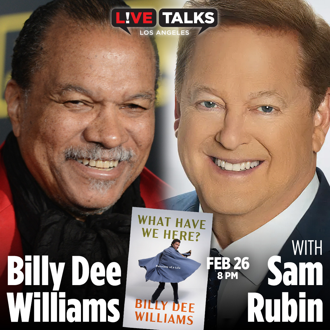 .@realbdw Billy Dee Williams at Live Talks LA, Feb 26 in conversation with Sam Rubin @SamOnTV discussing his memoir, 'What Have We Here?: Portraits of a Life' Tix/info: livetalksla.org/events/billy-d… @AAKnopf #Starwars #memoir #Signedbook