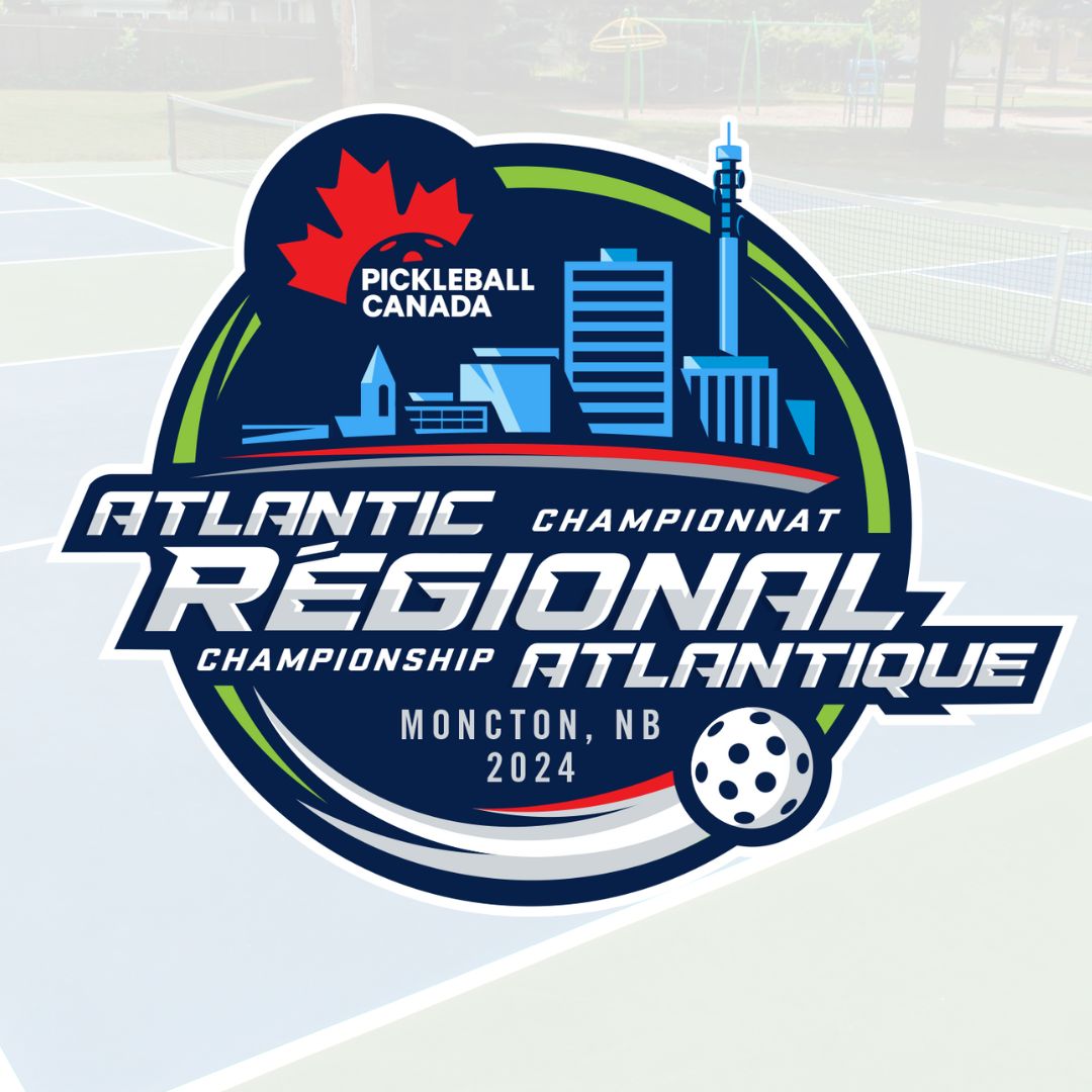 We are excited to announce the 2024 Pickleball Canada Atlantic Regional Championship logo.
---
Nous sommes heureux d'annoncer le logo du Championnat régional de l'Atlantique de Pickleball Canada 2024.