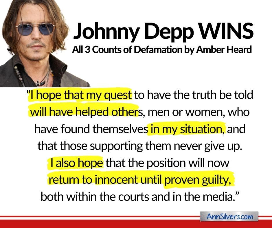 AnnSilvers's tweet photo. Amber Heard thought no one would believe Johnny Depp.
Johnny speaking up for himself gave voice to abused men &amp; opened many people's eyes.
Learn more: "Abuse OF Men BY  Women: It Happens, It Hurts, and It's Time to Get Real About It"
https://t.co/Z5wThINIyj
#JohnnyDeppIsASurvivor https://t.co/HYDwALadrO