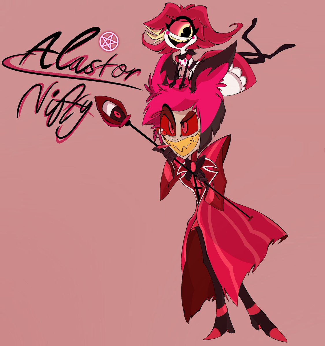 Spooky_Chu's tweet photo. “Oh, to understand your twisted little mind!” - Alastor.
#HazbinHotel #HazbinHotelAlastor 
#HazbinHotelNiffty #HazbinHotelFanart https://t.co/m8yEKVY4KZ