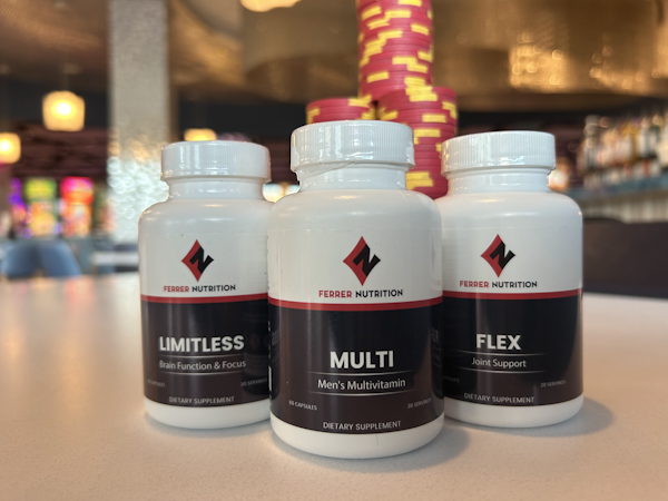 FerrerNutrition's tweet photo. For poker players, every decision counts, including health choices. Introducing Ferrer Nutrition's "Poker Power Pack" - LIMITLESS, MULTI, FLEX for focus, well-being, &amp; joint support. Perfect for your game strategy. 

https://t.co/JH64lqfV3g 

#poker #health #supplements https://t.co/89H88oAnhB