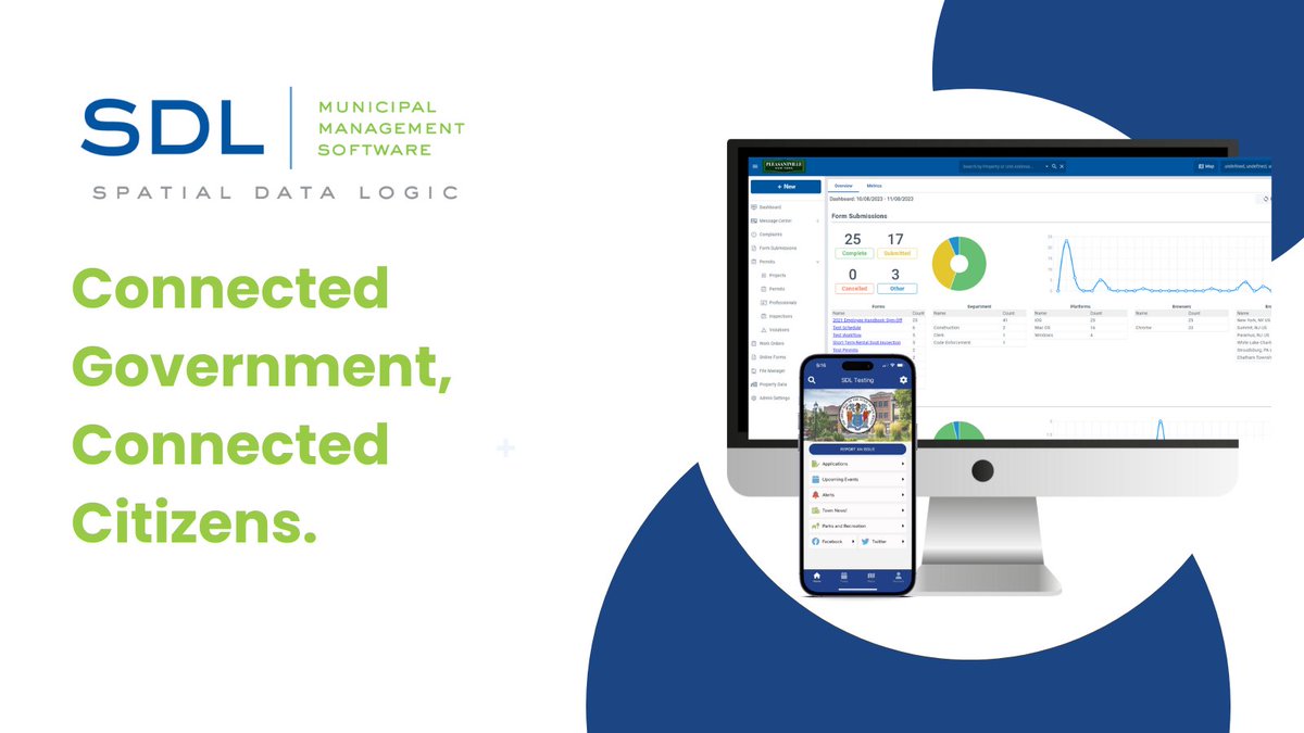 SDLTech's tweet image. We believe in offering software that enhances connectivity, improves operational efficiency, and encourages interdepartmental collaboration. How can we help get you online? #civictech #localgov #governmentmodernization