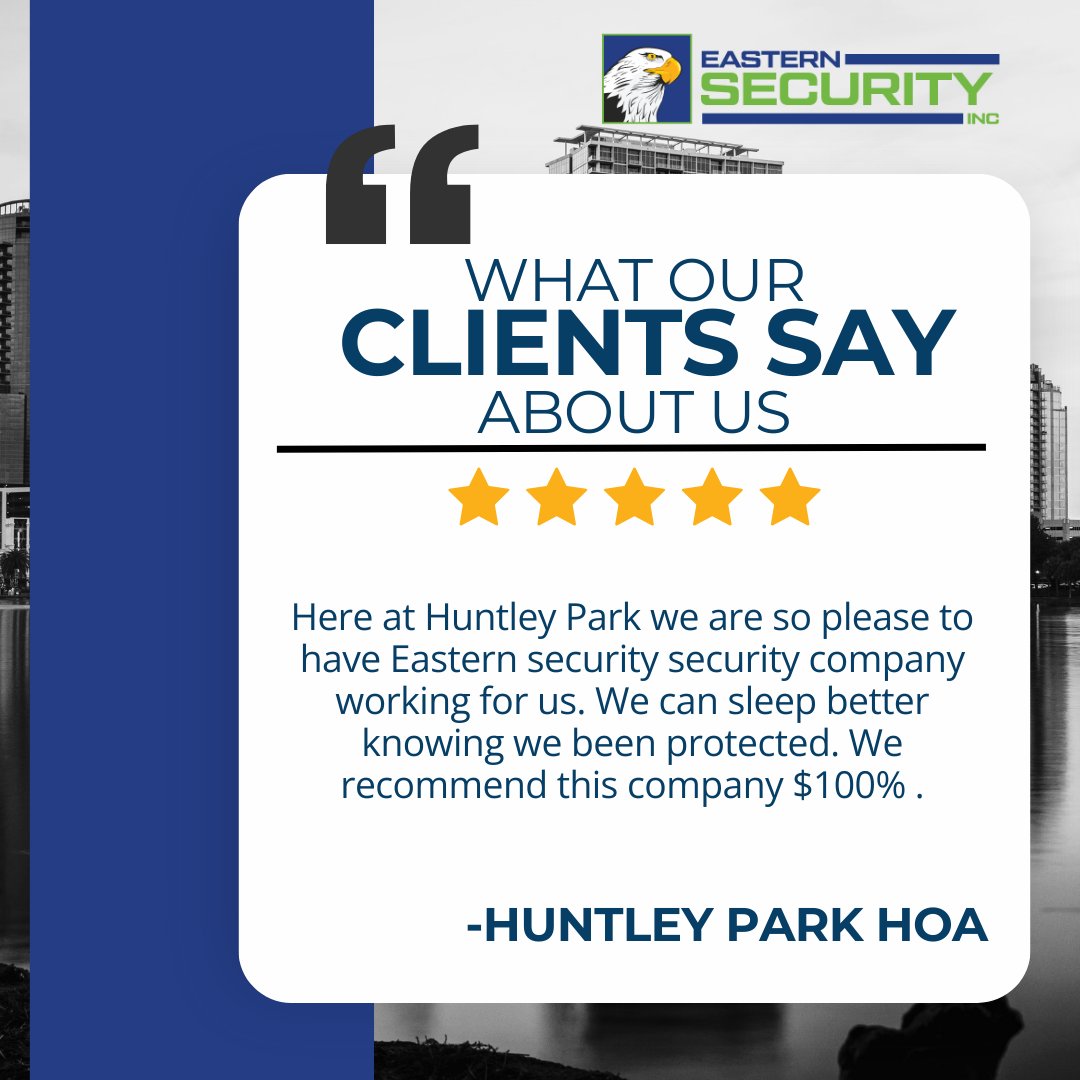 Thank you, Huntley Park HOA, for your kind words!