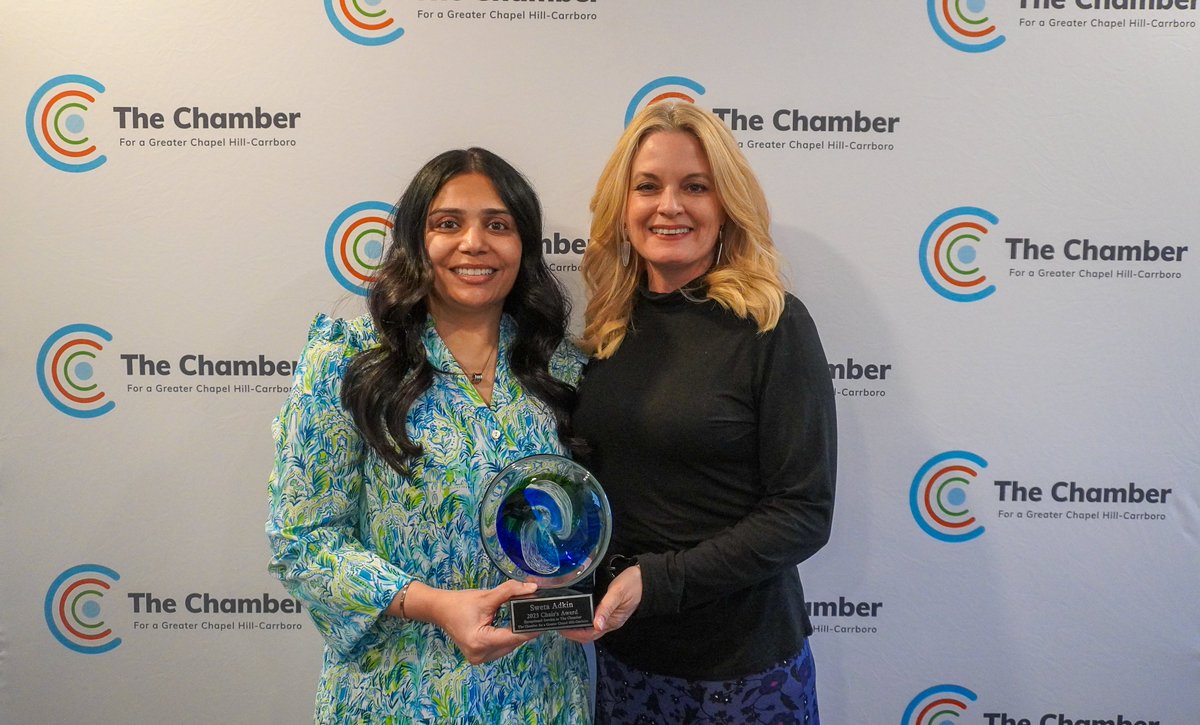 At the 2024 Annual Meeting, 2023 Chair Lori Doherty (Doherty Home Inspections / Wine To Water) presented Sweta Adkin (Adkin CPA PLLC) with the 2023 Chair’s Award for Service to the Chamber. 🎖️ Congratulations, Sweta!