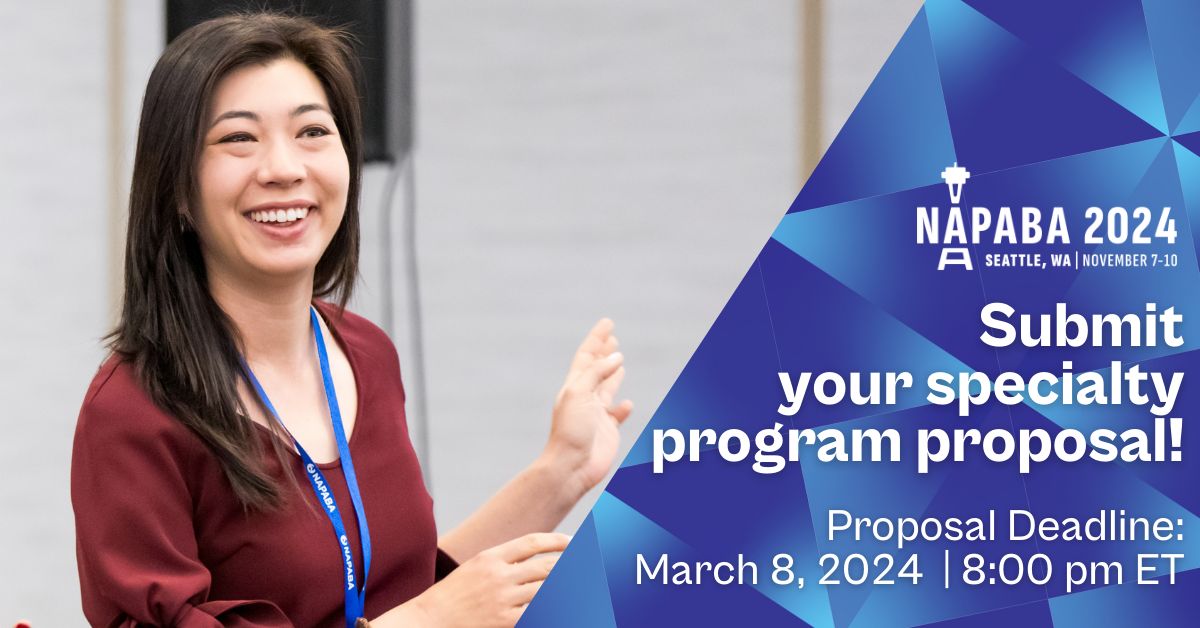 In addition to the great CLE-eligible sessions that #NAPABA24 offers, we also offer specialty programming & workshops that provide our members with the in-depth skills & knowledge to excel in their practices and careers. Learn more & submit your proposal: napaba.org/page/2024_Conv…