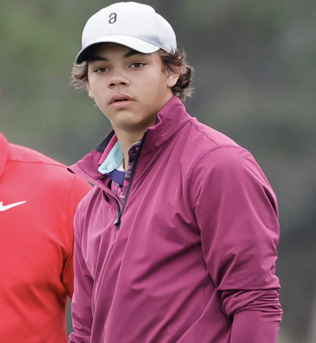 Charlie Woods isn't the only 15-year-old in a Cognizant pre-q.

Miles Russell surpassed Charlie's dad last year as youngest-ever AJGA Rolex Junior POY. How Miles' ranks compare to Charlie:

Russell
WAGR : 76
AJGA: 1
JGS: 4
GW: 1

Woods
WAGR: NR
AJGA: NR
JGS: 1,300
GW: 1,148