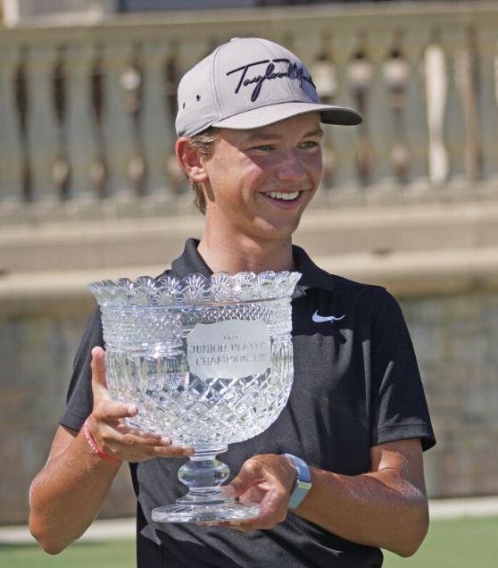 BrentleyGC's tweet photo. Charlie Woods isn't the only 15-year-old in a Cognizant pre-q.

Miles Russell surpassed Charlie's dad last year as youngest-ever AJGA Rolex Junior POY. How Miles' ranks compare to Charlie:

Russell
WAGR : 76
AJGA: 1
JGS: 4
GW: 1

Woods
WAGR: NR
AJGA: NR
JGS: 1,300
GW: 1,148 https://t.co/zg4cM7YwmL