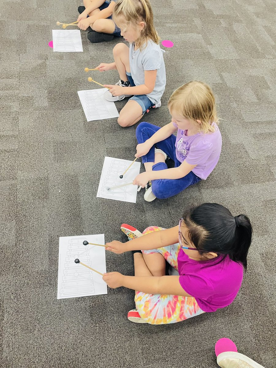 Practicing our mallet skills as we prepare to play the xylophones!! #STEAMatStribling #bisdmusic #letsplay #funwithmallets #itstartswiththearts