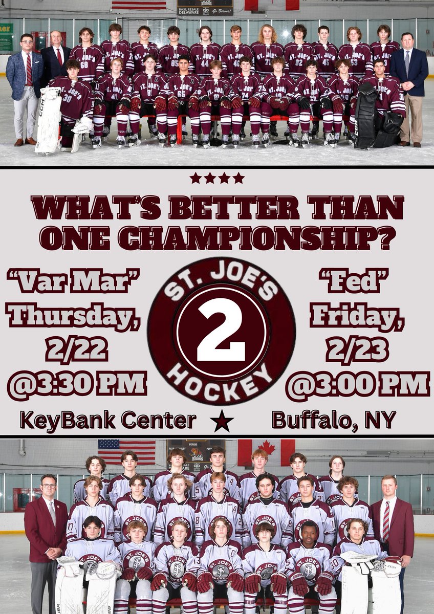 Tomorrow and Friday!
#ChampionshipMindset
#Tradition
<a href="/SJCI/">St. Joe's</a>
