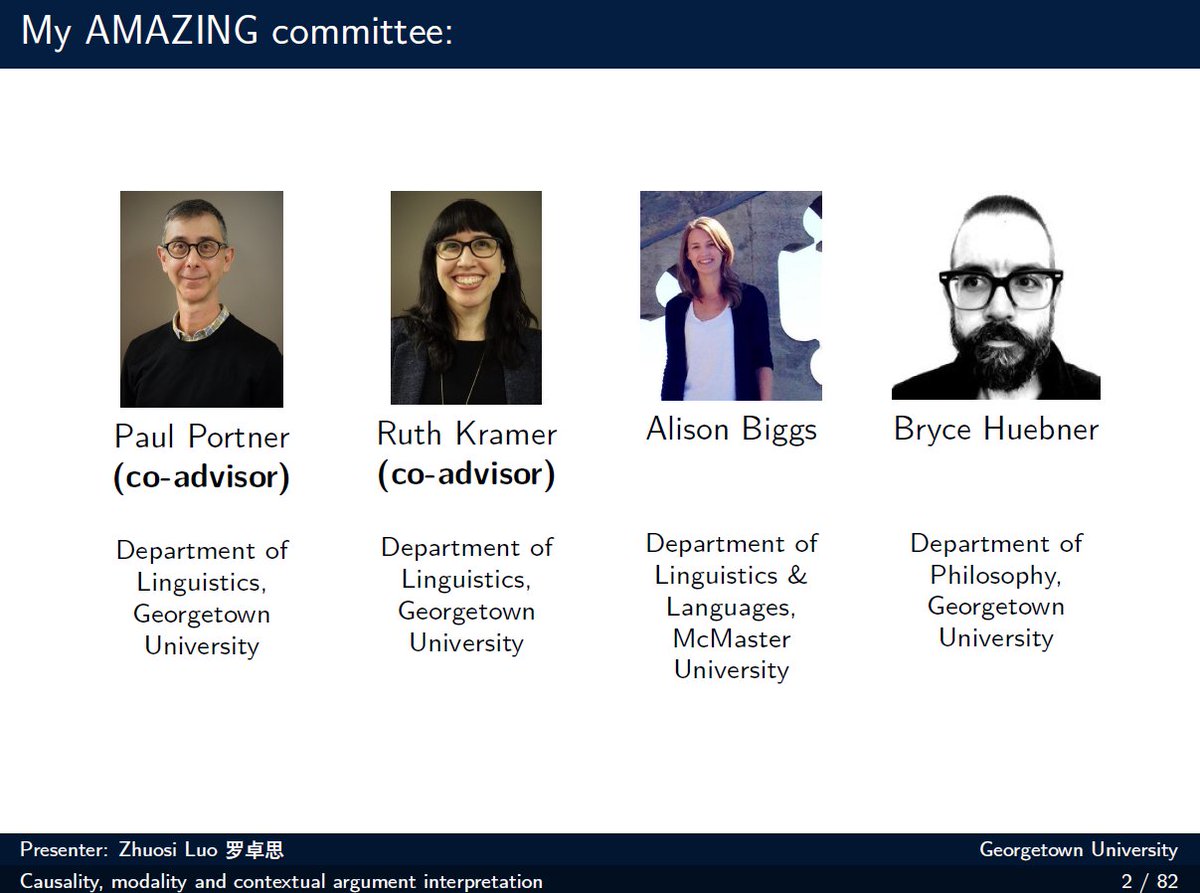 Zhuosi Luo (@luonangfa) on Twitter photo Just passed my dissertation defense!! I love my amazing committee so much and owe them tremendous thanks for all their support: Paul Portner (<a href="/PHPortner/">Paul Portner</a>; co-chair), Ruth Kramer (<a href="/ruthtkramer/">Ruth Kramer</a>; co-chair), Alison Biggs, and Bryce Huebner!! Just passed my dissertation defense!! I love my amazing committee so much and owe them tremendous thanks for all their support: Paul Portner (<a href="/PHPortner/">Paul Portner</a>; co-chair), Ruth Kramer (<a href="/ruthtkramer/">Ruth Kramer</a>; co-chair), Alison Biggs, and Bryce Huebner!!