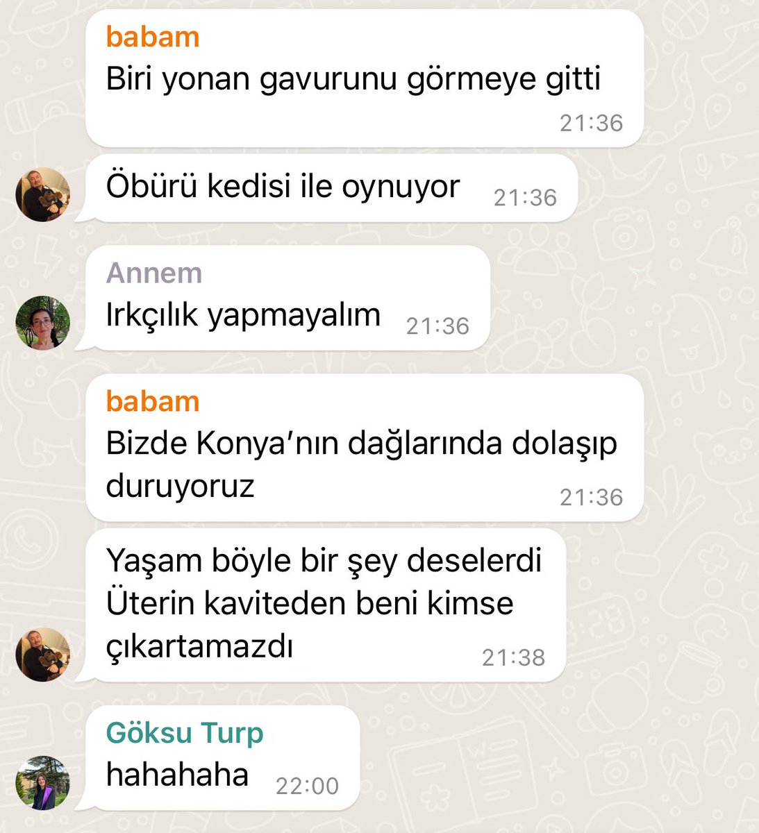 Anna_y_Pelo's tweet photo. Babam kendisiyle ilgilenmeyen kızlarını eleştiriyor, annem her zamanki gibi politik doğru, ve babam emekli kadın doğumcu olarak esprisini patlatıp kenara çekiliyor. Kızlar kahkahalara teslim. https://t.co/zV2Jl41fdt