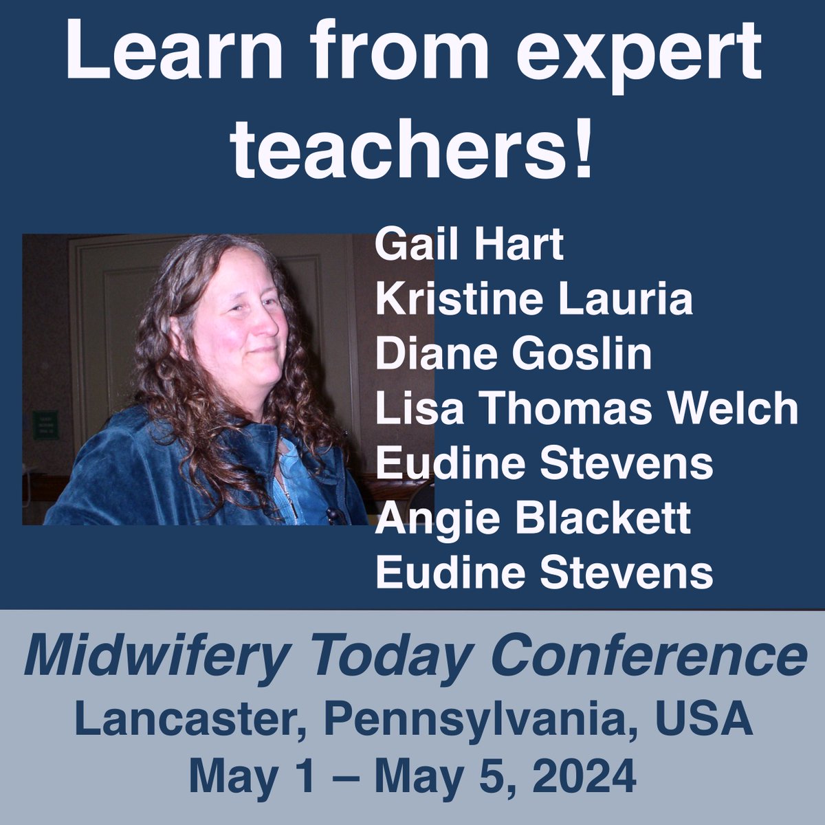 Celebrate autonomous midwifery! Come to our conference in Lancaster, Pennsylvania, May 1–5, 2024. midwiferytoday.com/conference/lan…