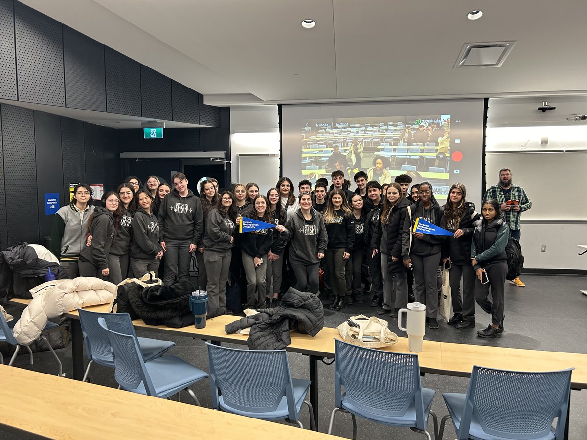 @SHSM_YCDSB (@shsm_ycdsb) on Twitter photo <a href="/ccarterchs/">Cardinal Carter CHS</a> SHSM Ss visited <a href="/TorontoMet/">Toronto Metropolitan University</a> today & participated in 2 lectures, Use of Artificial Intelligence in Finance & Revolutionizing Geographic Analysis w/ the Use of Drone Technology. A wonderful day was had by all. Thx to Liaisons Ms. Brega and Ms. Miccoli for organizing! <a href="/ccarterchs/">Cardinal Carter CHS</a> SHSM Ss visited <a href="/TorontoMet/">Toronto Metropolitan University</a> today & participated in 2 lectures, Use of Artificial Intelligence in Finance & Revolutionizing Geographic Analysis w/ the Use of Drone Technology. A wonderful day was had by all. Thx to Liaisons Ms. Brega and Ms. Miccoli for organizing!