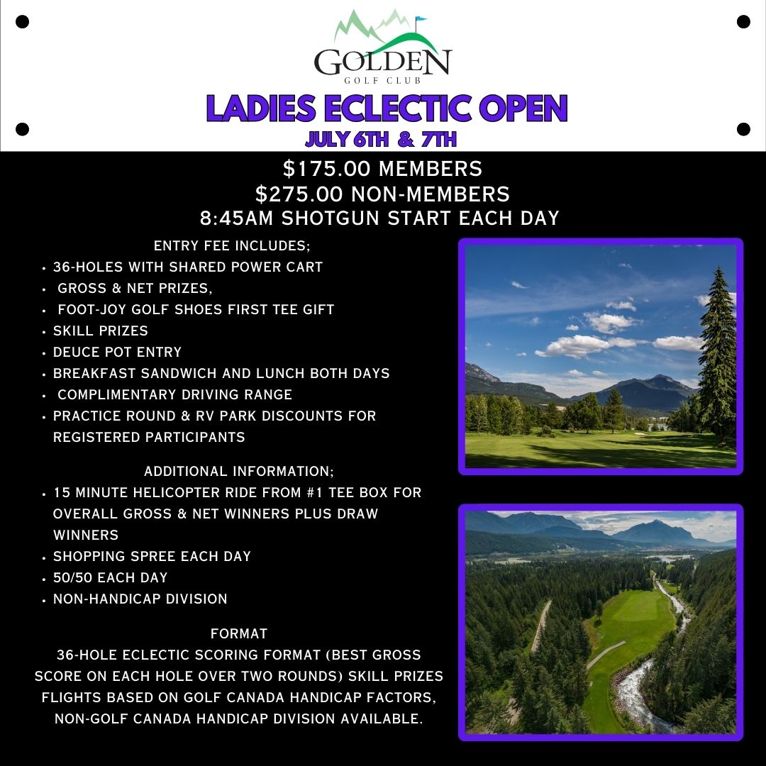 🎉 Registration for our 2024 Club Events is officially OPEN online! Secure your spot now at golfgolden.com/events. 

NOTE: Alternative 1st tee gift available for those participants not wanting a pair of Foot-Joy shoes.
#GolfGolden #GoldenBC #RegistrationOpen  🏌️‍♂️🏌️‍♀️
