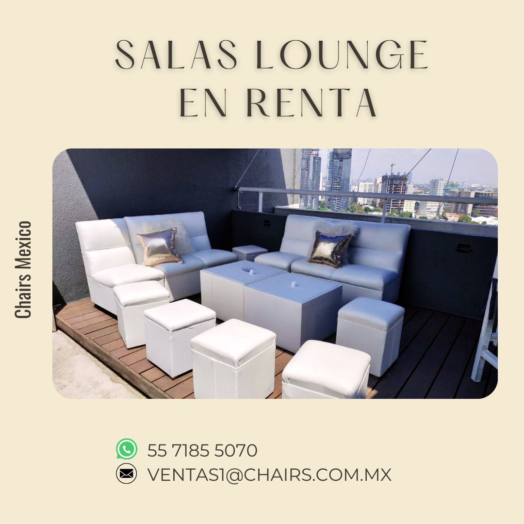 ChairsMexico's tweet photo. 🌟 ¡Haz que tu evento destaque con nuestras salas lounge! 🌟

¿Planeando una fiesta o evento? ¡No busques más! En Chairs México,
tenemos las salas lounge perfectas para ti.
🛋️ Elegantes y cómodas.
🚚 Entrega y montaje incluidos.
¡Contáctanos hoy mismo para reservar!
#SalasLounge https://t.co/bGOU20y5m8