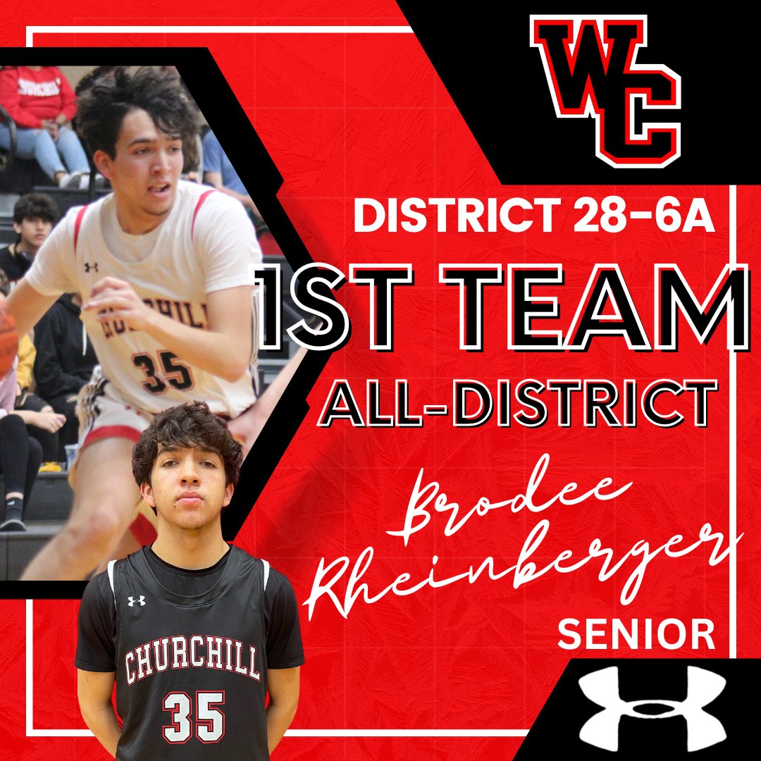 Congratulations to senior Brodee Rheinberger being named 28-6A 1st Team All-District!

#Together