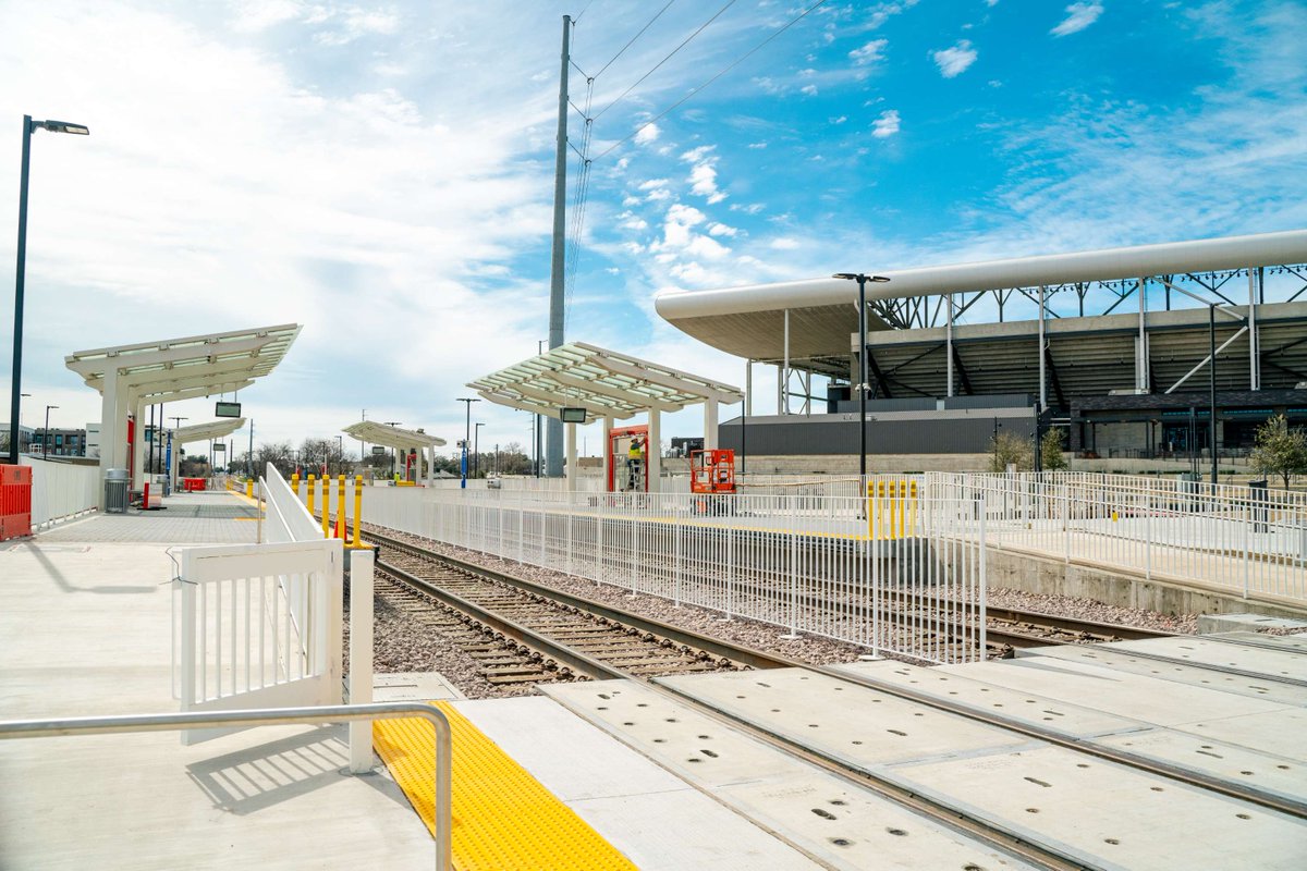 Y'all! The new McKalla Station is SO CLOSE to <a href="/Q2Stadium/">Q2 Stadium</a>! @austinfc game day is just 3 days away. Y'all ready? Who's taking transit? ⚽️🫡 #LISTOS